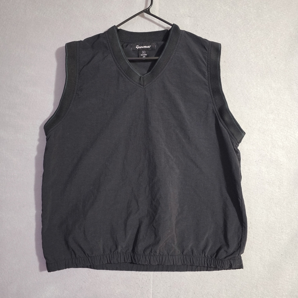 Taylormade Mens Black Sleeveless V Neck Golf Vest Size XL